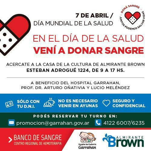 El municipio convoca a donar sangre en el día mundial de la salud